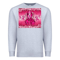 Heather Grey Breast Cancer with boxing gloves Premium Sweatshirt - NancyCooperArtShop