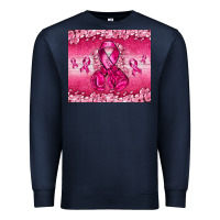 Navy Breast Cancer with boxing gloves Premium Sweatshirt - NancyCooperArtShop