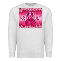 Oatmeal Heather Breast Cancer with boxing gloves Premium Sweatshirt - NancyCooperArtShop