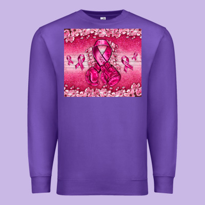Breast Cancer With Boxing Gloves Premium Sweatshirt Designed By Nancycooperartshop