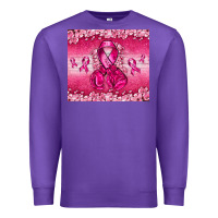 Purple Breast Cancer with boxing gloves Premium Sweatshirt - NancyCooperArtShop
