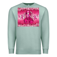 Seafoam Breast Cancer with boxing gloves Premium Sweatshirt - NancyCooperArtShop
