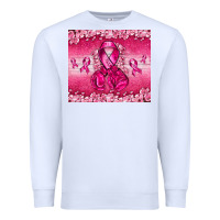 White Breast Cancer with boxing gloves Premium Sweatshirt - NancyCooperArtShop