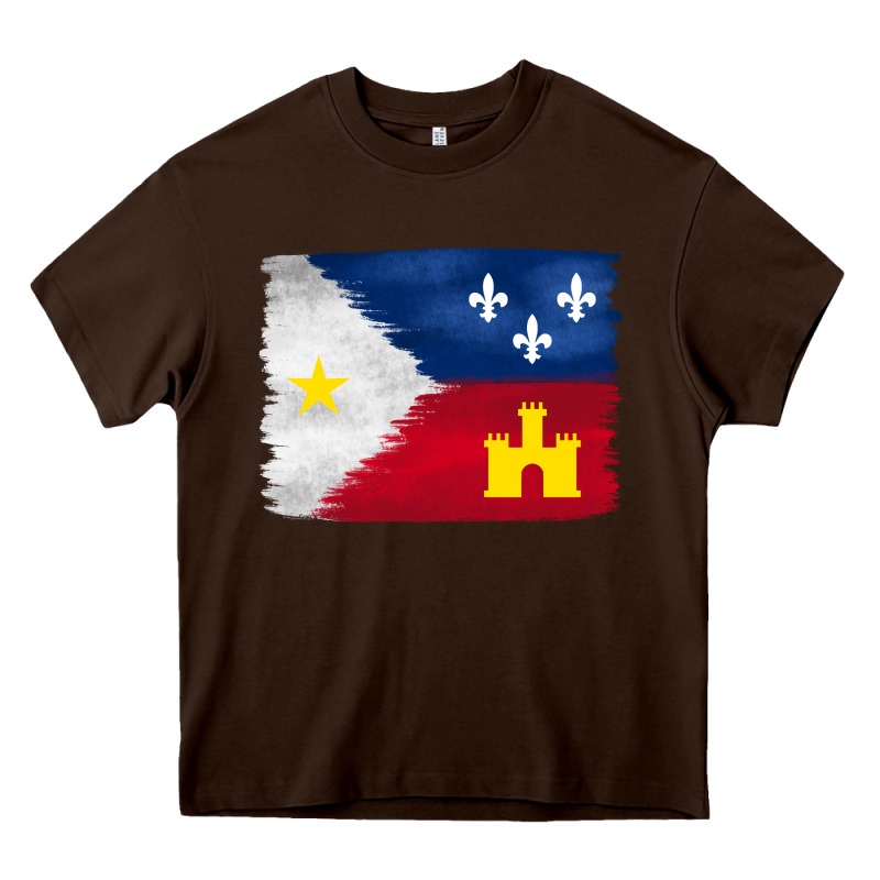Louisiana Flag Background Heavy Core Tee by BarkalooDesign | Teevron