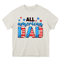 Cream All American dad Heavy Core Tee - Neo Western