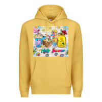 Antique Gold hello summer coffee cups Premium Hoodie - TumblerDesignByShophia