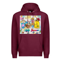 Burgundy hello summer coffee cups Premium Hoodie - TumblerDesignByShophia