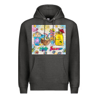 Charcoal Heather hello summer coffee cups Premium Hoodie - TumblerDesignByShophia