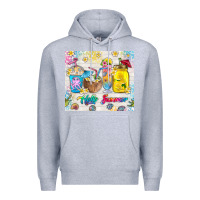 Heather Grey hello summer coffee cups Premium Hoodie - TumblerDesignByShophia
