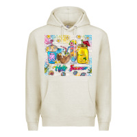 Oatmeal Heather hello summer coffee cups Premium Hoodie - TumblerDesignByShophia