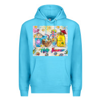 Ocean Blue hello summer coffee cups Premium Hoodie - TumblerDesignByShophia