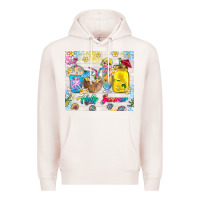 Pale Pink hello summer coffee cups Premium Hoodie - TumblerDesignByShophia