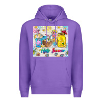 Purple hello summer coffee cups Premium Hoodie - TumblerDesignByShophia