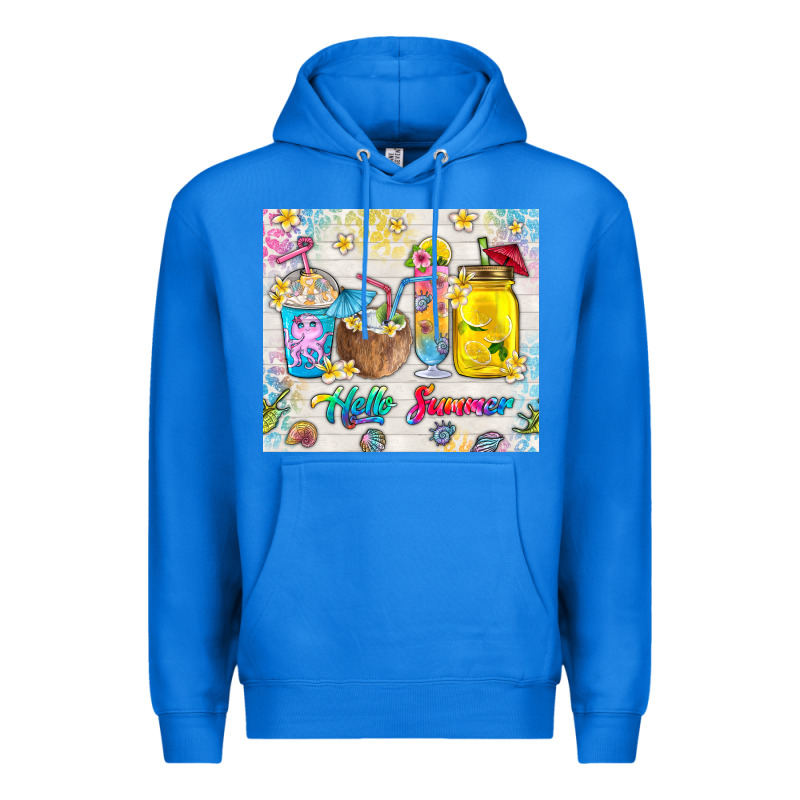 Hello Summer Coffee Cups Premium Hoodie by TumblerDesignByShophia | Teevron