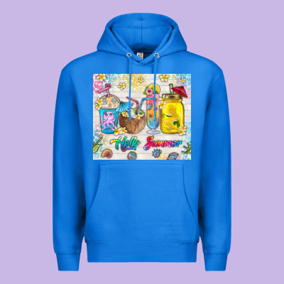 Hello Summer Coffee Cups Premium Hoodie Designed By Tumblerdesignbyshophia
