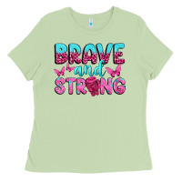 Matcha Brave and Strong Ladies Tee - texasbilliewilder
