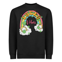 Black lucky vibes Heavyweight Sweatshirt - MaliasSmallBusiness