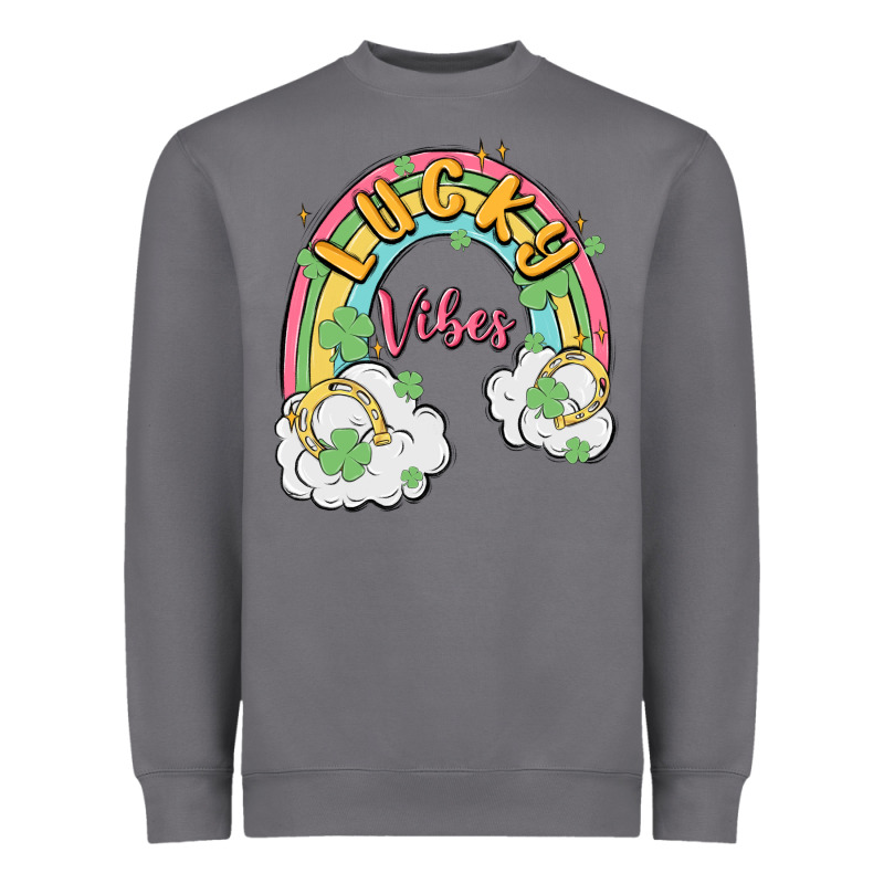 Lucky Vibes Heavyweight Sweatshirt by MaliasSmallBusiness | Teevron