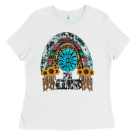 White western rainbow  be kind Ladies Tee - RanaPortraitStore