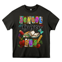 Asphalt School driver bus Heavy Core Tee - CowhideDigitalArt