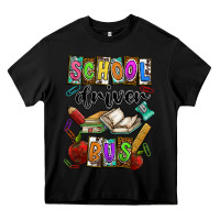 Black School driver bus Heavy Core Tee - CowhideDigitalArt