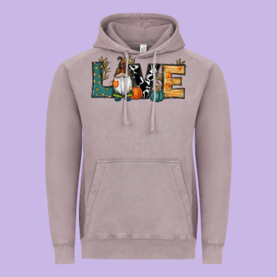Fall Love Gnome Vintage Hoodie Designed By Ranaportraitstore