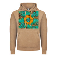 Vintage Coffee Sunflower Gemstone Leopard Vintage Hoodie - Artiststas