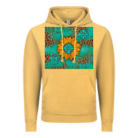Vintage Mustard Sunflower Gemstone Leopard Vintage Hoodie - Artiststas