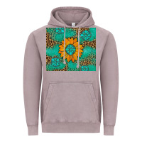 Vintage Zinc Sunflower Gemstone Leopard Vintage Hoodie - Artiststas