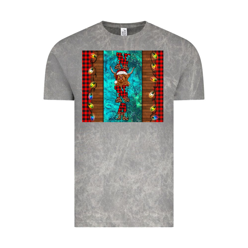 Nana Highland Cow Christmas Vintage Tee by BarkalooDesign | Teevron