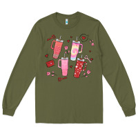 Army Green cup disorder valentine's day Long Sleeve Tee - MaliasSmallBusiness