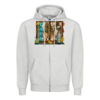 Dove Grey White Tailed Buck Fall Zipper Hoodie - LillyAllenDesigns