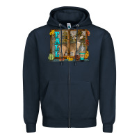 Navy White Tailed Buck Fall Zipper Hoodie - LillyAllenDesigns