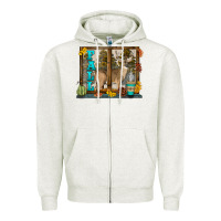 Oatmeal Heather White Tailed Buck Fall Zipper Hoodie - LillyAllenDesigns