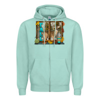 Seafoam White Tailed Buck Fall Zipper Hoodie - LillyAllenDesigns