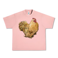 Salmon cochin rooster Urban Heavy Tee - LillyAllenDesigns