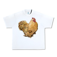 White cochin rooster Urban Heavy Tee - LillyAllenDesigns