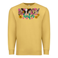Antique Gold Moody Heifer Mother's Day Premium Sweatshirt - texasbilliewilder