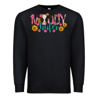Black Moody Heifer Mother's Day Premium Sweatshirt - texasbilliewilder