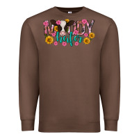 Chestnut Moody Heifer Mother's Day Premium Sweatshirt - texasbilliewilder