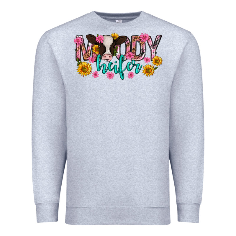 Moody Heifer Mother's Day Premium Sweatshirt by texasbilliewilder | Teevron