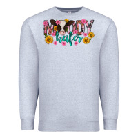 Heather Grey Moody Heifer Mother's Day Premium Sweatshirt - texasbilliewilder