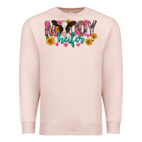 Pale Pink Moody Heifer Mother's Day Premium Sweatshirt - texasbilliewilder
