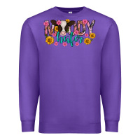 Purple Moody Heifer Mother's Day Premium Sweatshirt - texasbilliewilder