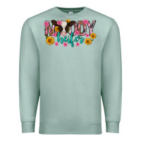Seafoam Moody Heifer Mother's Day Premium Sweatshirt - texasbilliewilder