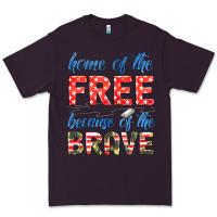 Plum home of the free because of the brave Premium Tee - HRA Design Shop