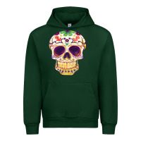 Forest Green Cinco de mayo skull Urban Hoodie - FaDigitalArtStudio