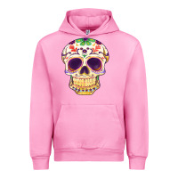 Fuchsia Pink Cinco de mayo skull Urban Hoodie - FaDigitalArtStudio