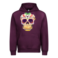 Mauve Wine Cinco de mayo skull Urban Hoodie - FaDigitalArtStudio