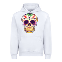 White Cinco de mayo skull Urban Hoodie - FaDigitalArtStudio